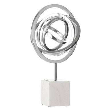 Silver Finish Spiral Sculpture | Mirano