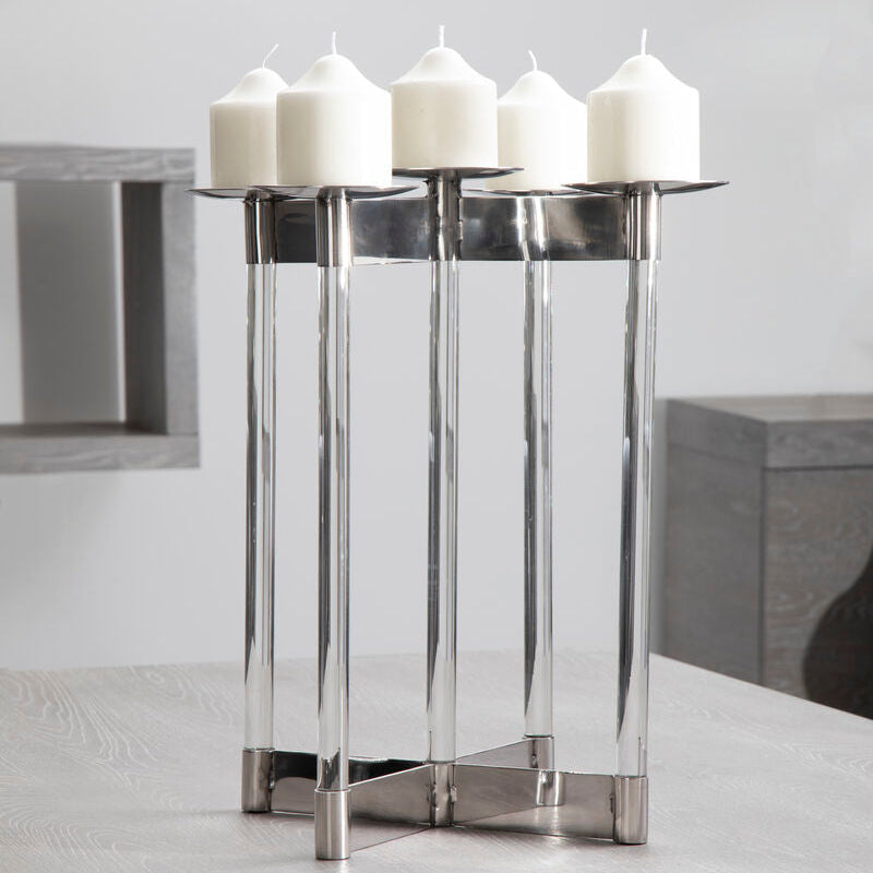 Lucita Silver Candelabra