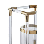 Small Candle Holder in Gold Finish and Acrylic | Lucita