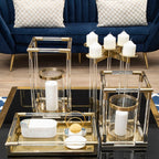 Lucita Gold Finish Candelabra.