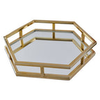 Gold Finish Hexagonal Tray | Herber