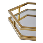 Gold Finish Hexagonal Tray | Herber