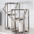 Herber Small Silver Hexagonal Lantern