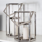 Herber Small Silver Hexagonal Lantern