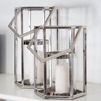Large Silver Hexagonal Lantern | Herber