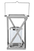 Large Silver Criss Cross Lantern | Cruzar