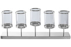 Kensington Townhouse 5 Light Silver Candle Holder.