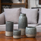 Grey Speckled Bottled Vase | Caldera