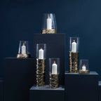 Small Gold Hurricane Candle Holder | Martele