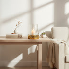 Small Gold Hurricane Candle Holder | Martele
