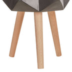 Darnell Large Black Geometric Planter with Legs