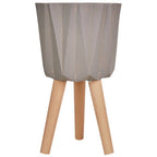 Small Grey Faceted Planter | Darnell