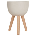 Small White Finish Rounded Planter | Darnell