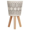White and Black Small Planter | Darnell