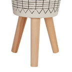 White and Black Small Planter | Darnell