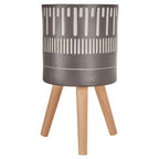 Large Black and White Finish Planter | Darnell