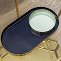 Set of Two Navy and Gold Trays | Elva