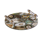 Green and Gold Agate Tray | Bowerbird