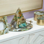 Green and Gold Agate Tray | Bowerbird