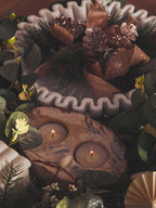Petrified Wood Double Candle Holder | Relic
