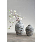 Grey and Silver Small Vase | Helaine