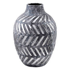 Helaine Grey and Silver Large  Vase