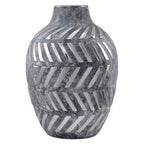 Helaine Grey and Silver Large  Vase