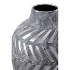 Helaine Grey and Silver Large  Vase