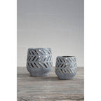 Helaine Grey and Silver Large Ceramic Planter