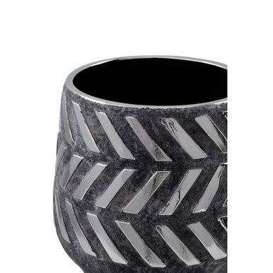 Helaine Grey and Silver Large Ceramic Planter