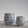 Helaine Grey and Silver Large Ceramic Planter
