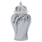 Grey and White Marble Effect Small Ceramic Jar | Marmo