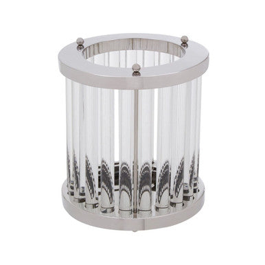 Small Silver and Glass Candle Holder | Franklin