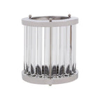 Small Silver and Glass Candle Holder | Franklin