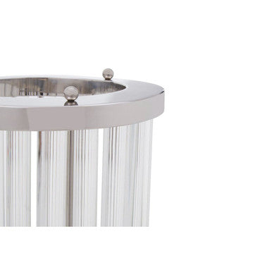 Small Silver and Glass Candle Holder | Franklin