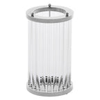 Large Silver and Glass Candle Holder | Franklin