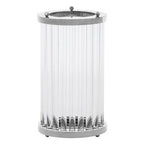 Large Silver and Glass Candle Holder | Franklin