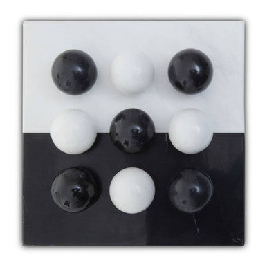 Black and White Tic Tac Toe Marble Game | Flos