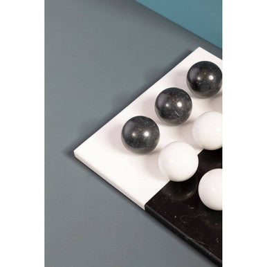 Black and White Tic Tac Toe Marble Game | Flos