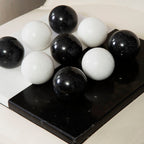 Black and White Tic Tac Toe Marble Game | Flos