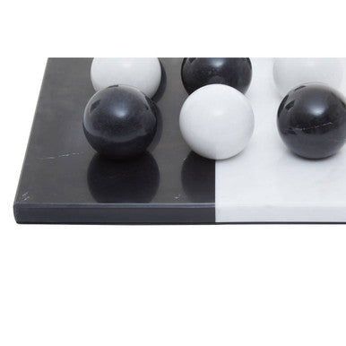 Black and White Tic Tac Toe Marble Game | Flos
