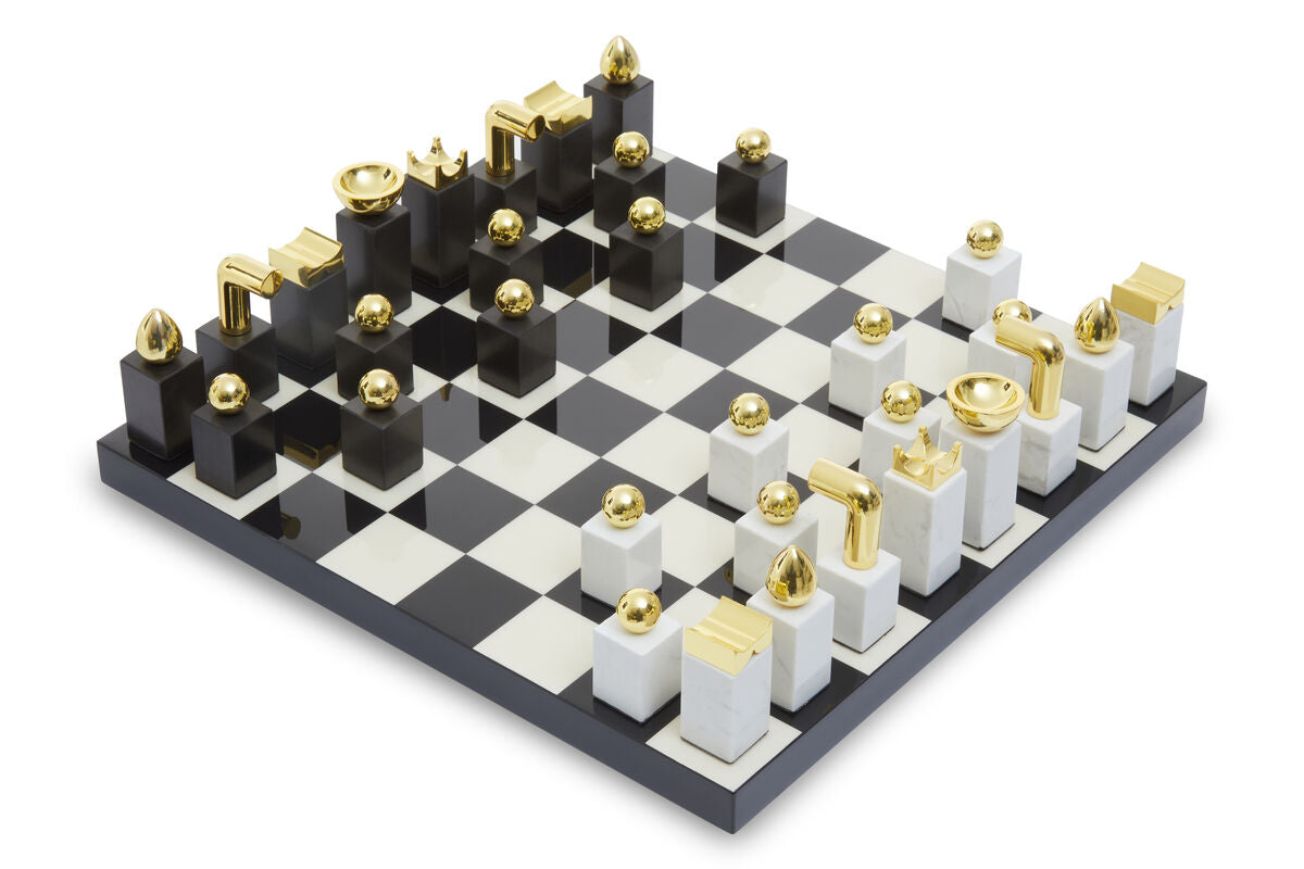 Marble and Wood Chess Set | Flos