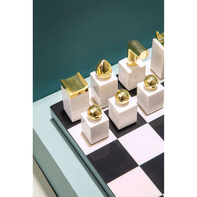 Marble and Wood Chess Set | Flos