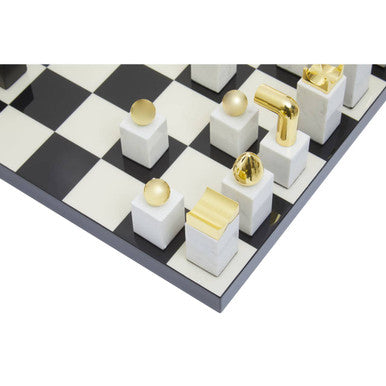 Marble and Wood Chess Set | Flos