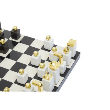 Marble and Wood Chess Set | Flos