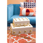 Large Cream and Gold Trinket Box | Frida