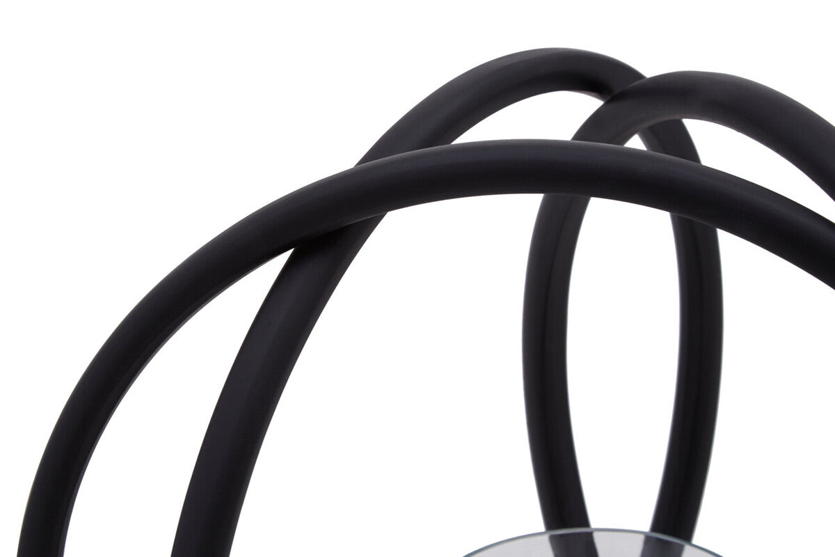 Medium Matte Black Finish Candle Holder | Aura
