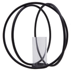 Large Matte Black Finish Candle Holder | Aura