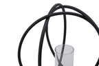 Large Matte Black Finish Candle Holder | Aura