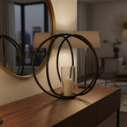 Large Matte Black Finish Candle Holder | Aura